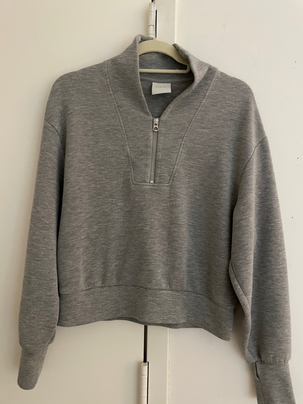 Varley Davidson Gray Half-Zip Cowl Neck Sweatshirt small